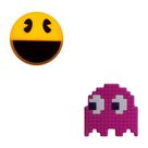 Kit de Luminárias 1 Pac Man + 1 Fantasma Fantasminha Geek Game Retrô