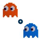 Kit de Luminárias com 2 Fantasminhas Fantasmas do Pac-Man Presente Decoração Geek Retrô