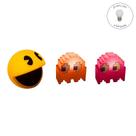 Kit de Luminárias Geek com Pac Man + 2 Fantasmas Fantasminhas + Lâmpadas LED