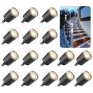 Kit de luz de deck LED SMY Lighting 12V IP67 à prova d'água branco quente