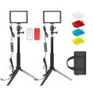 Kit de luz de vídeo LED SPOWAY portátil regulável com suporte de tripé