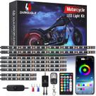Kit de luz LED para motocicleta LD DARKEAGLE RGB 8PCS 12V à prova d'água