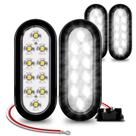 Kit de luz traseira de trailer TRUE MODS 6 LED oval branco, 4 unidades