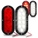 Kit de luzes traseiras de trailer TRUE MODS 2 vermelhas + 2 brancas LED oval de 15 cm Kit de luzes traseiras de trailer TRUE MODS 2 vermelhas + 2 brancas LED oval de 15 cm