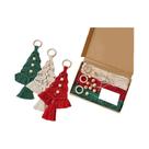 Kit De Macramê Para Árvore De Natal 3 Peças - Conjunto De Artesanato DIY Para Presentear Família E Kit De Macramê Para Árvore De Natal 3 Peças - Conjunto De Artesanato DIY Para Presentear Família E