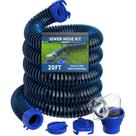 Kit de mangueira de esgoto RV DUMPMAN 6 m à prova de vazamentos com adaptador transparente