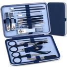 Kit de manicure e pedicure QLNE 18 peças com estojo de aço inoxidável Kit de manicure e pedicure QLNE 18 peças com estojo de aço inoxidável