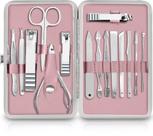 Kit de Manicure Utopia Care com 15 Peças e Cortadores de Unha Roxo