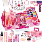 Kit de maquiagem Amerrly Kids for Girl, lavável com segurança, 57 unidades, de 4 a 12 anos