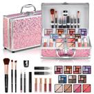 Kit de maquiagem Color Nymph Starter para adolescentes com estojo de trem rosa