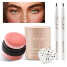 Kit de maquiagem Erinde Natural Freckle Blush com líquido e pó