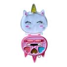 Kit De Maquiagem Estojo Sombras e Batom Infantil Unicornio