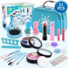 Kit de maquiagem fingido para crianças e meninas, tema Frozen, 21 unidades Kit de maquiagem fingido para crianças e meninas, tema Frozen, 21 unidades