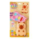 Kit De Maquiagem Infantil Capivara Batom Sombra Completo
