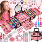 Kit de maquiagem Kuovei 99 unidades para meninas com espelho, laços de cabelo e unhas