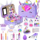 Kit de maquiagem Massiuve Unicorn Theme lavável para meninas