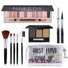 Kit de maquiagem NUIBO, paleta de sombras nuas de 12 cores com pincéis