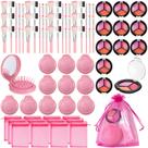 Kit de maquiagem para 12 conjuntos de suprimentos para festas no spa para crianças, rosa