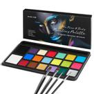Kit de maquiagem para pintura facial AMIIR Halloween de 20 cores com acessórios
