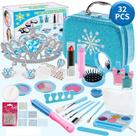 Kit de maquiagem Pretend Kids Frozen Theme Princess com bolsa de cosméticos Kit de maquiagem Pretend Kids Frozen Theme Princess com bolsa de cosméticos