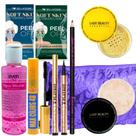 Kit De Maquiagem Rímel Delineador Sombra Agua Micelar