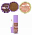 Kit de Maquiagem Ruby Rose - Pó Compacto Mood E160/ Corretivo Mood ME110/ Blush Compacto Melu Cake