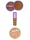 Kit de Maquiagem Ruby Rose - Pó Compacto Mood ME120/ Corretivo Mood ME100/ Blush Compacto Melu Cake