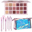 Kit de maquiagem UCANBE 18 cores nude Eyeshadow +7 pincéis + bolsa