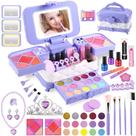 Kit de maquiagem YasinKidz 59 em 1 com espelho de maquiagem LED para meninas a partir de 3 anos