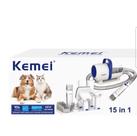Kit de Maquina de Tosar, Aspirador e Secador Cuidado com Animais 220v KEMEI