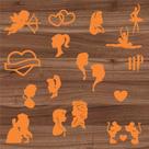 Kit de Marcadores em Acrílico com Tema de Personagens para Decoração