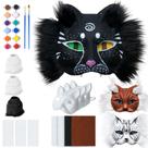Kit de máscara Therian Máscaras de feltro para gatos com feltros e tintas para crianças