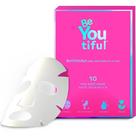 Kit de Máscaras Faciais BeYoutiful com 10 Máscaras de Tecido Hidratantes Veganas