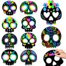 Kit de máscaras para arranhões de caveira Deekin Day of the Dead, 60 unidades