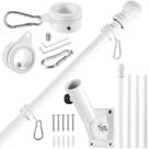 Kit de Mastro para Bandeira BONWIN 152 cm em Aço Inoxidável Branco Kit de Mastro para Bandeira BONWIN 152 cm em Aço Inoxidável Branco