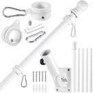 Kit de Mastro para Bandeira BONWIN 183 cm Aço Inoxidável Branco 180 Kit de Mastro para Bandeira BONWIN 183 cm Aço Inoxidável Branco 180