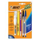 Kit de Materiais de Escrita Basics 5 Peças Bic Ponta 1.0mm Kit de Materiais de Escrita Basics 5 Peças Bic Ponta 1.0mm