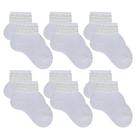 Kit de Meias para Bebê Basic Branca 6 Pares