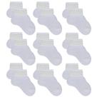 Kit de Meias para Bebê Basic Branca 9 Pares