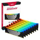 Kit de Memória Para PC Kingston Fury Renegade RGB 256Gb 8x32Gb 3200Mhz DDR4 7459