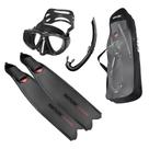 Kit de Mergulho Livre SEAC Motus Máscara, Nadadeiras e Snorkel - Preto 9,5-10 Kit de Mergulho Livre SEAC Motus Máscara, Nadadeiras e Snorkel - Preto 9,5-10