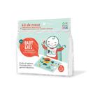 Kit de mesa Baby Eats - 3 Babadores + 3 jogos americanos com bordas adesivas