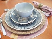 Kit De Mesa Posta Azul 40 Unidades Cor:Azul