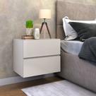 kit de mesinha de cabeceira 45cm com gaveta para cama casal