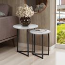 Kit de Mesinha Redonda Jade Pé De Aço Estilo Moderno Luxo