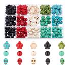 Kit de miçangas Arricraft Skull Gemstone 190 unidades com turquesa sintética
