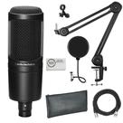 Kit de Microfone Condensador Cardioide Audio-Technica AT2020