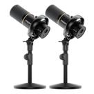 Kit de Microfone para Podcast MAONO PD200W Wireless XLR USB com 2 Unidades