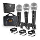 Kit de Microfone Pyle PDMICKT34 - Profissional Dinâmico (3 Peças)