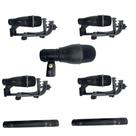 Kit de microfones para bateria dylan com 7 peças